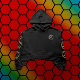 Anaglyphic Logo Cropped Hoodie