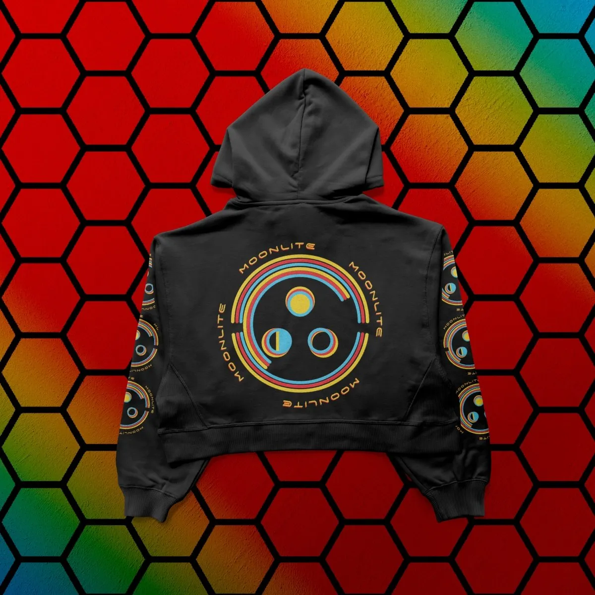 Anaglyphic Logo Cropped Hoodie