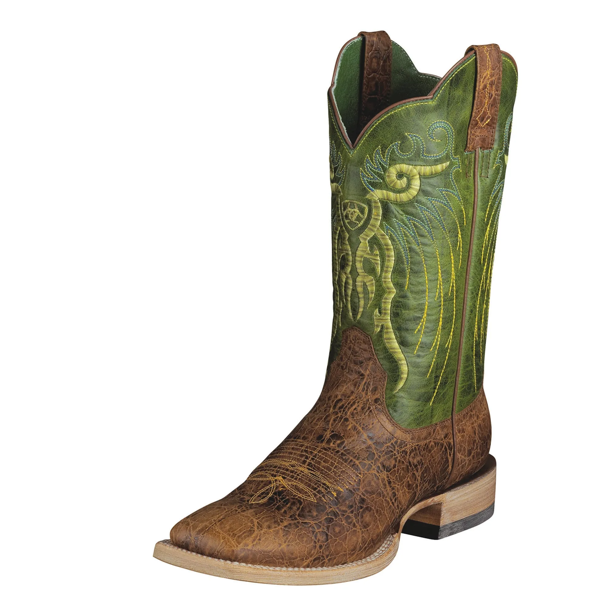 Ariat Clay/Lime Mesteno Broad Square Toe Western Boots for Men