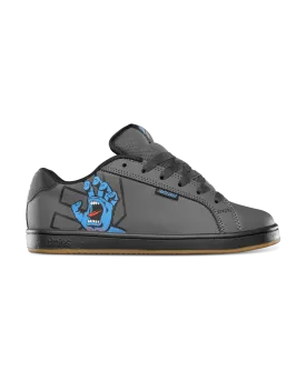 Boys Fader X Santa Cruz Shoes in Dark Grey & Black