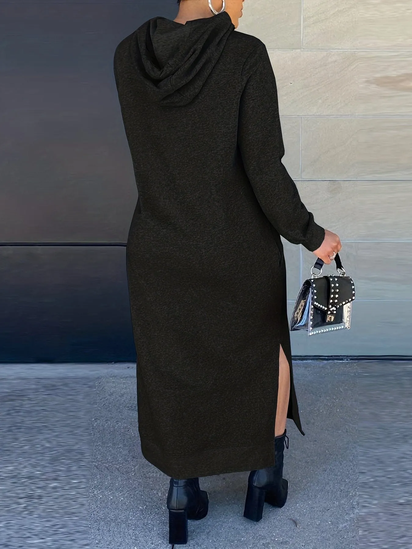Casual Chic Versatile Drawstring Split Maxi Dress
