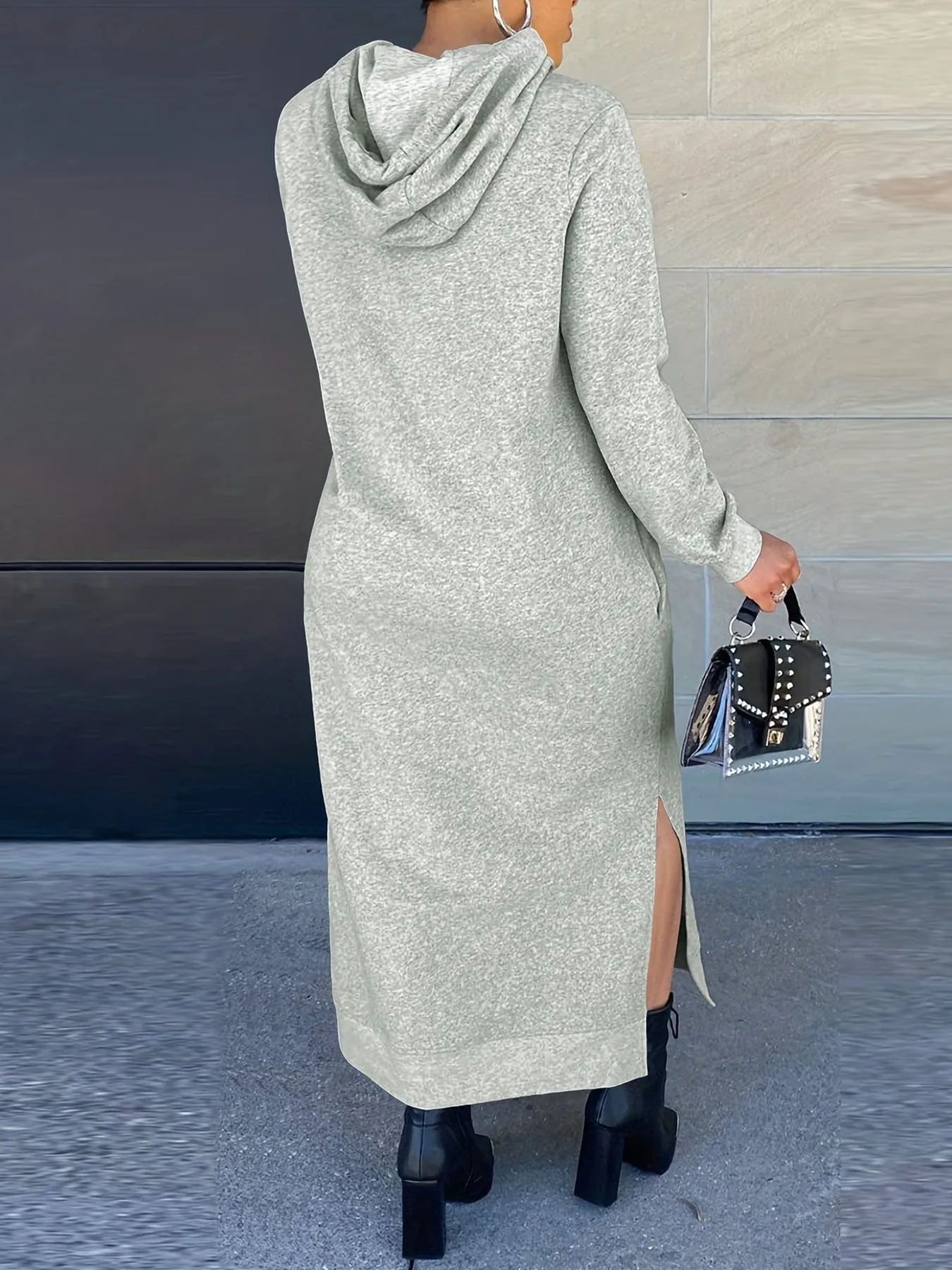 Casual Chic Versatile Drawstring Split Maxi Dress