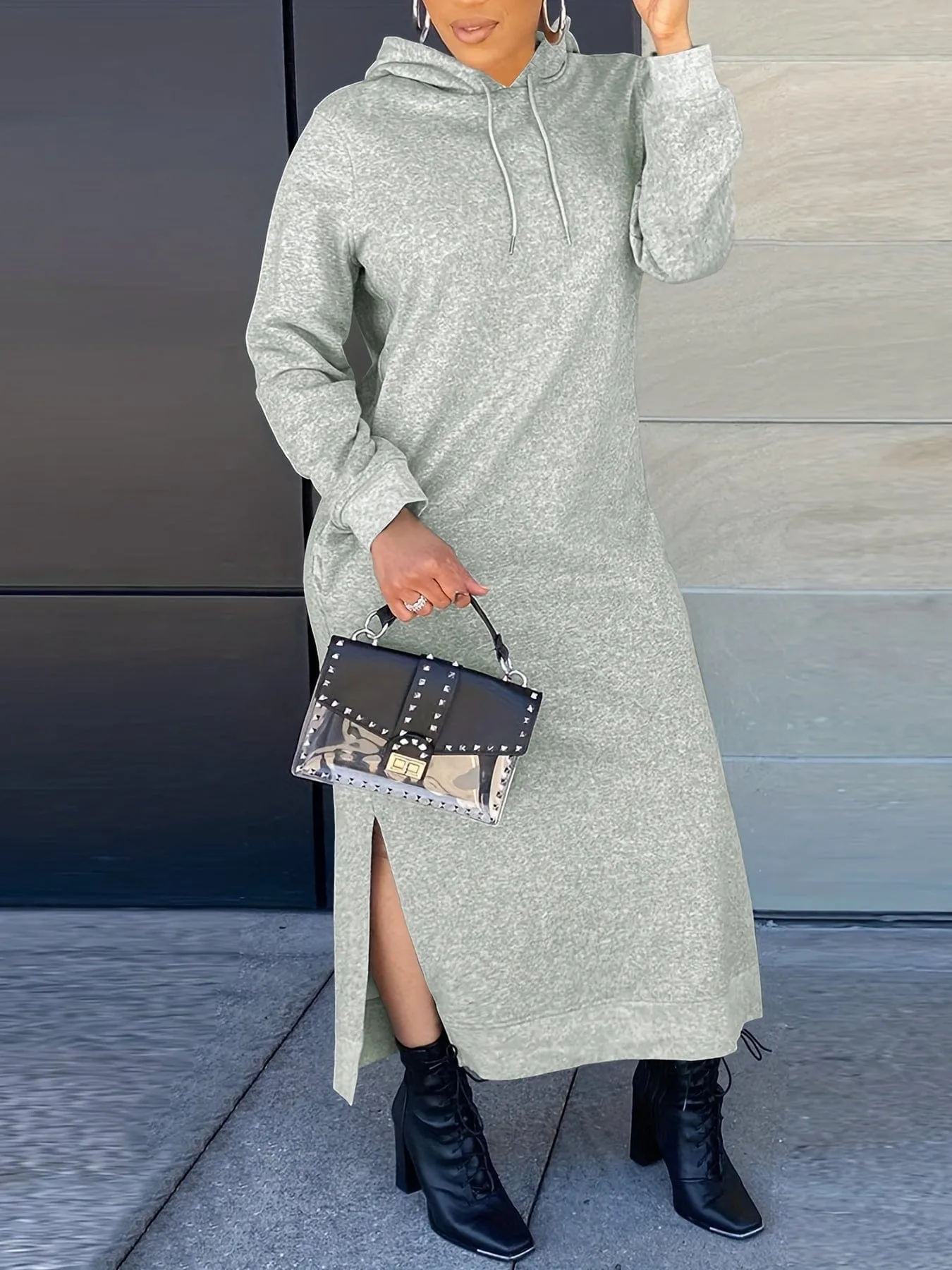 Casual Chic Versatile Drawstring Split Maxi Dress