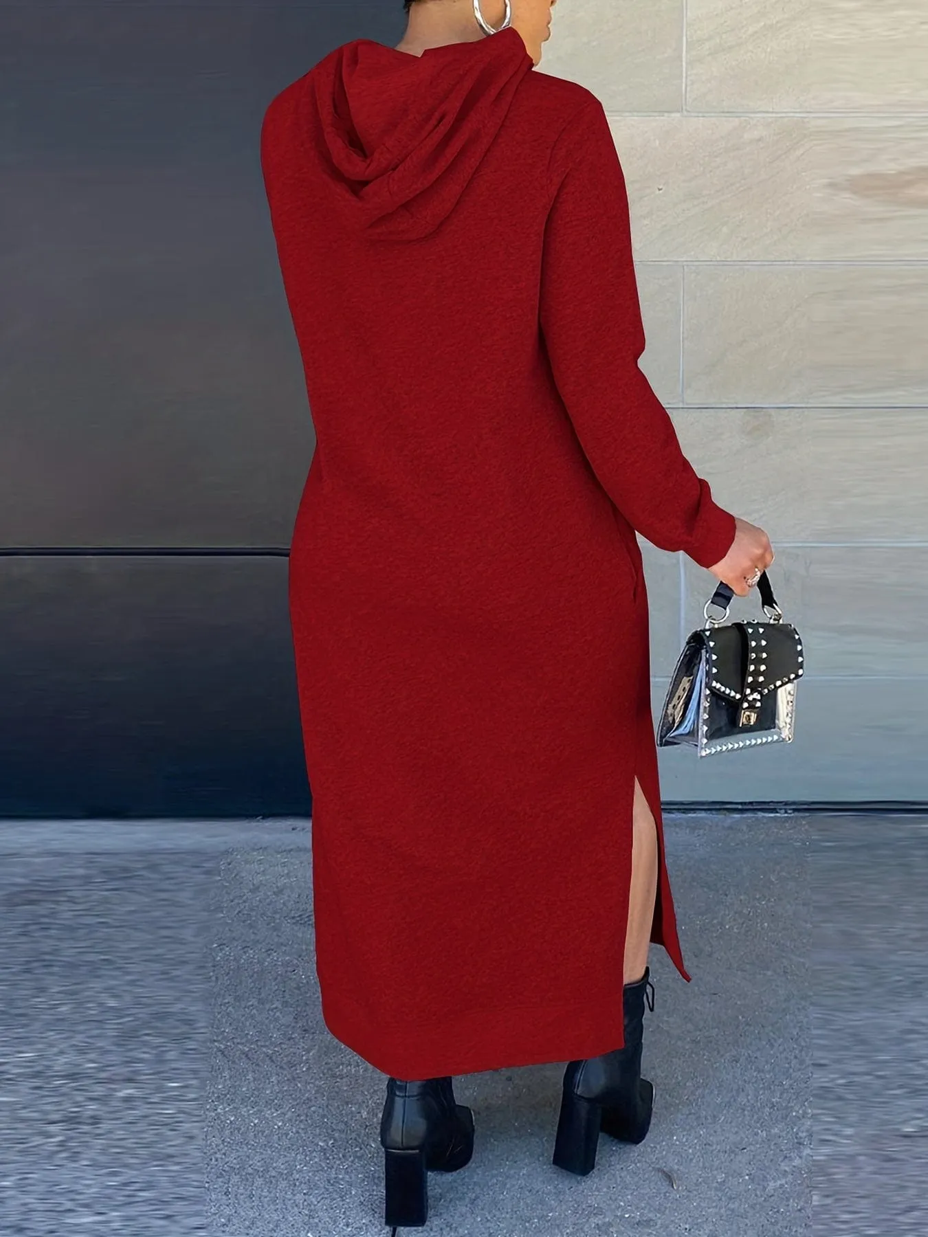 Casual Chic Versatile Drawstring Split Maxi Dress