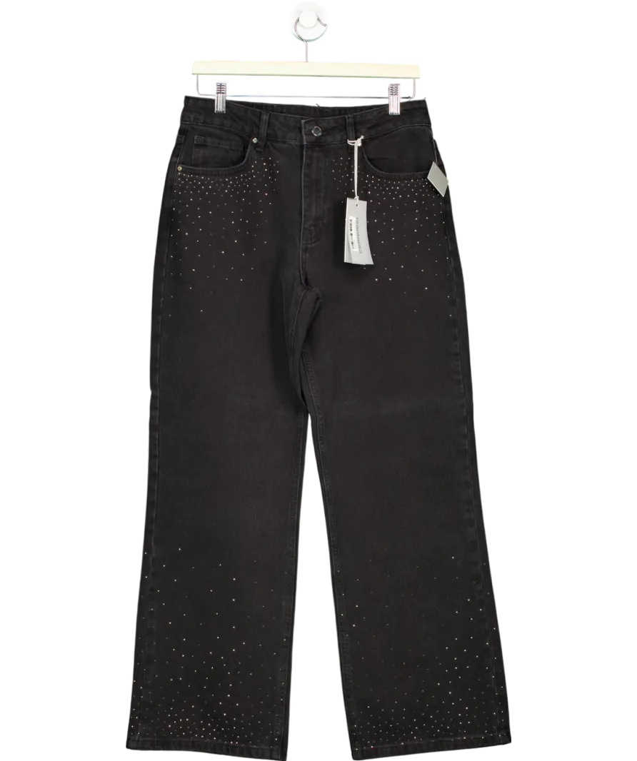 Cernucci Black Ladies Relaxed Mid Rise Jeans UK 10