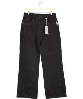 Cernucci Black Ladies Relaxed Mid Rise Jeans UK 10