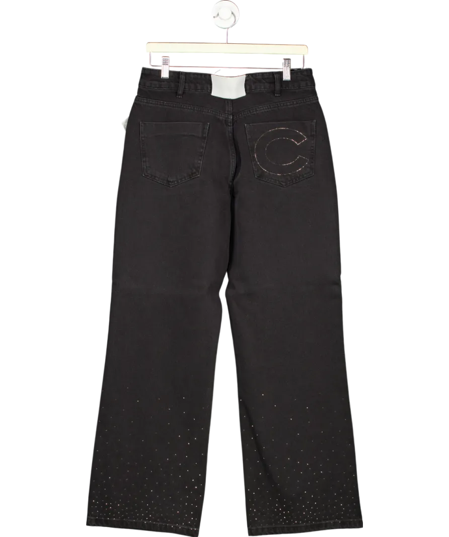 Cernucci Black Ladies Relaxed Mid Rise Jeans UK 10