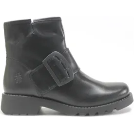 Fly London Rily991Fly Leather Women's Buckle Strap Ankle Boots