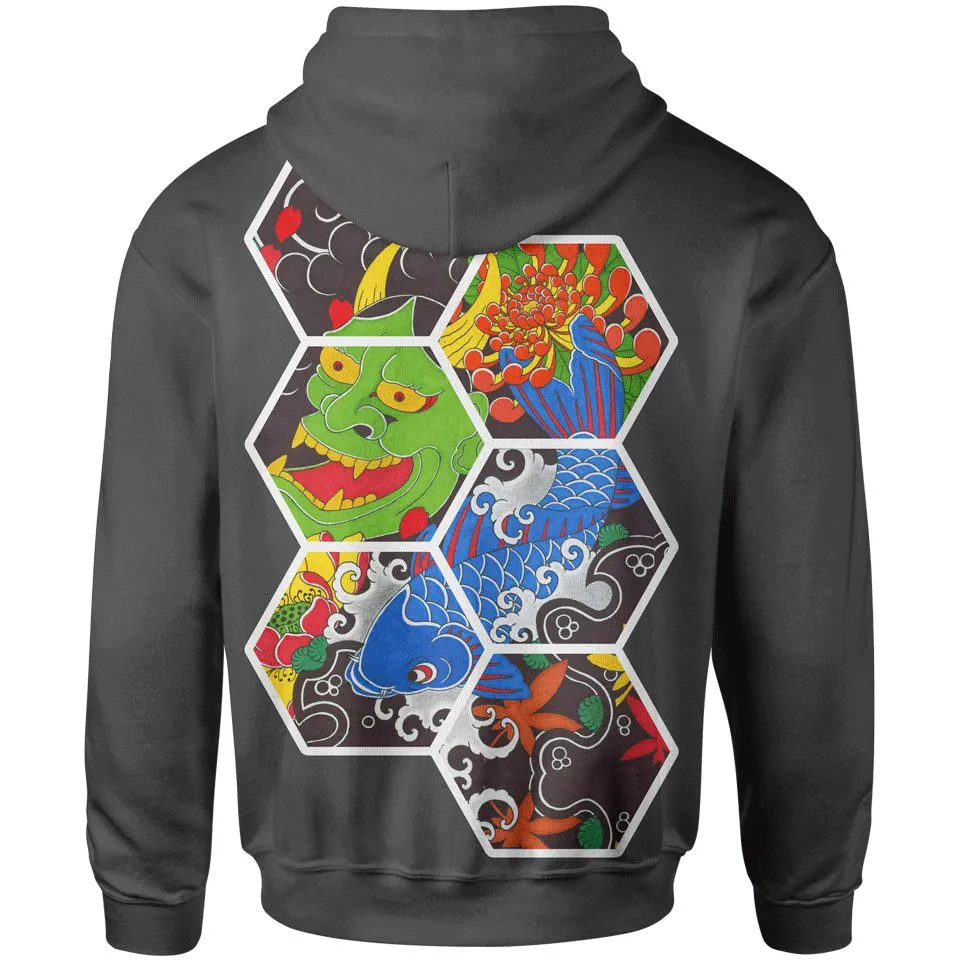 Geo Irezumi Pullover Hoodie