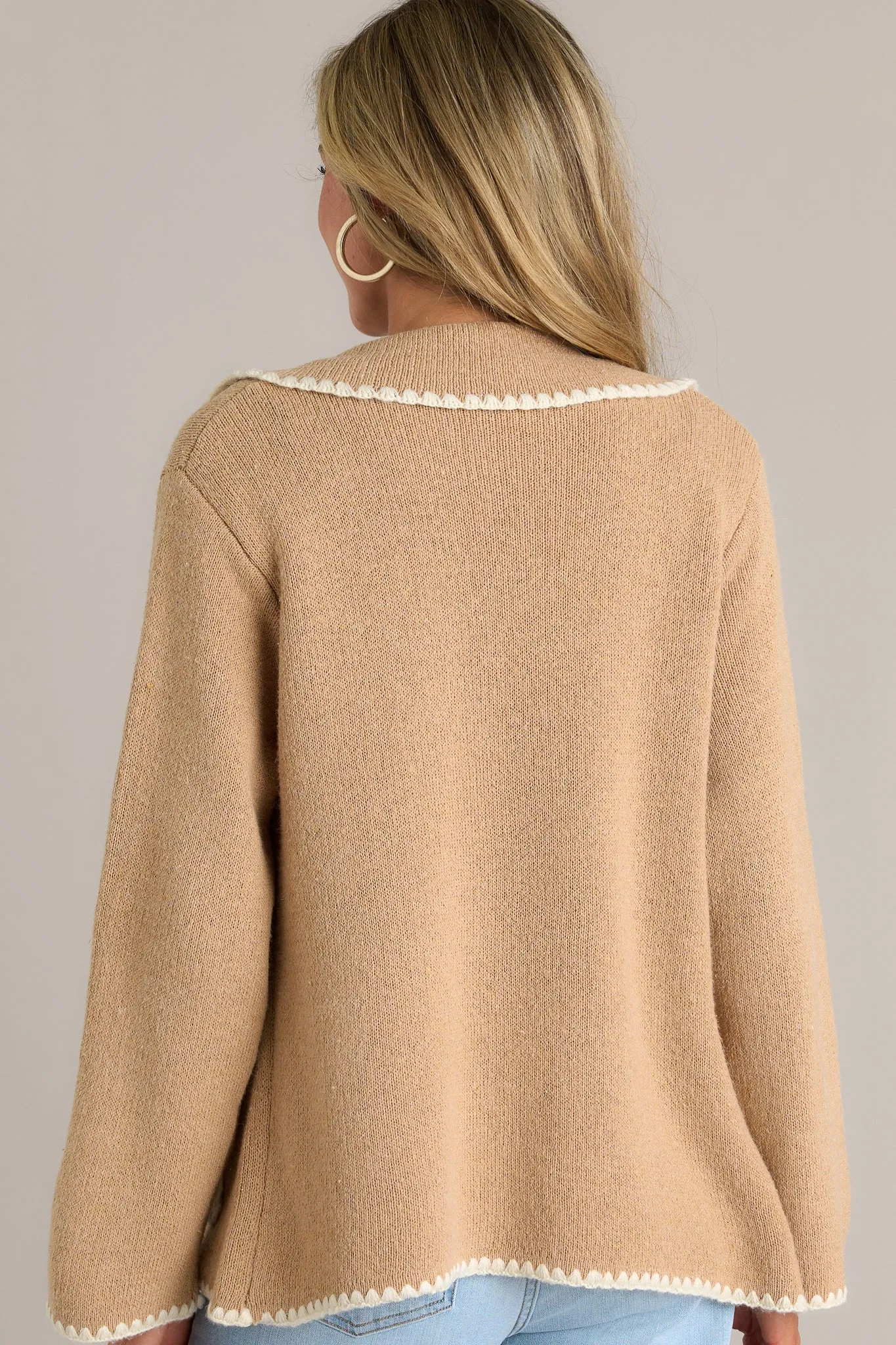 Gilded Sunset Tan Button Front Jacket
