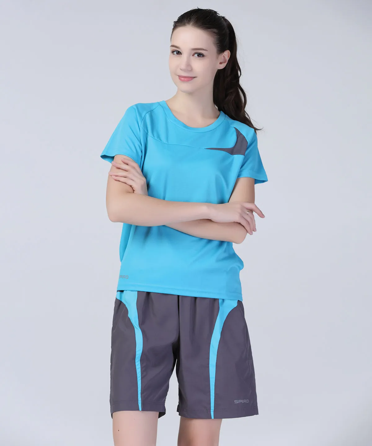 Grey/Lime - Spiro micro-lite team shorts