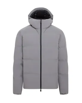 Herno Laminar Impact Down Waterproof Bomber Jacket (Stone Grey)