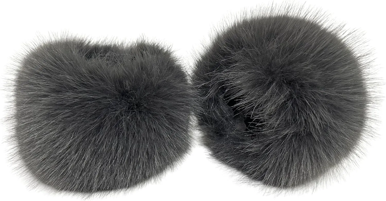 Lina & Lily Women's Winter Wrist Cuffs Warmers Faux Fur Fluffy