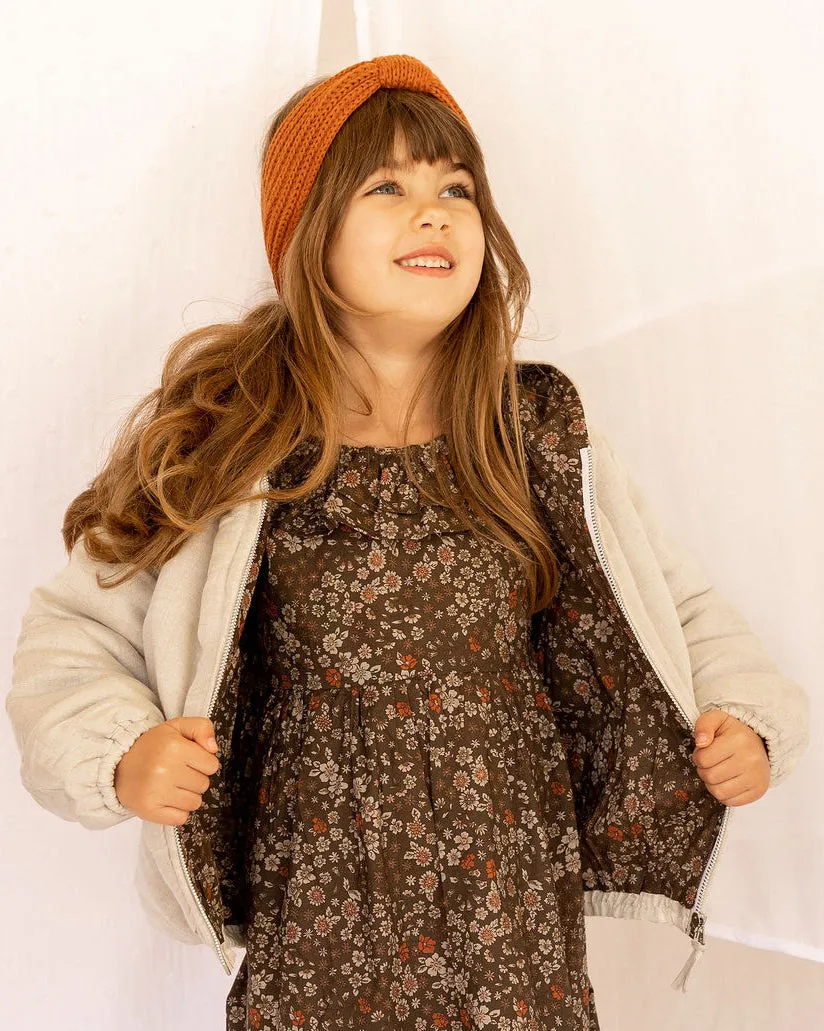 Reversible Puffer Jacket (Choc/Floral)