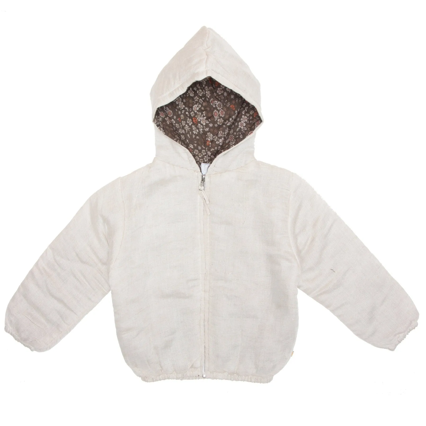 Reversible Puffer Jacket (Choc/Floral)
