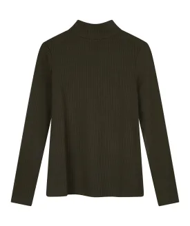 Ribbed Mock Neck Top