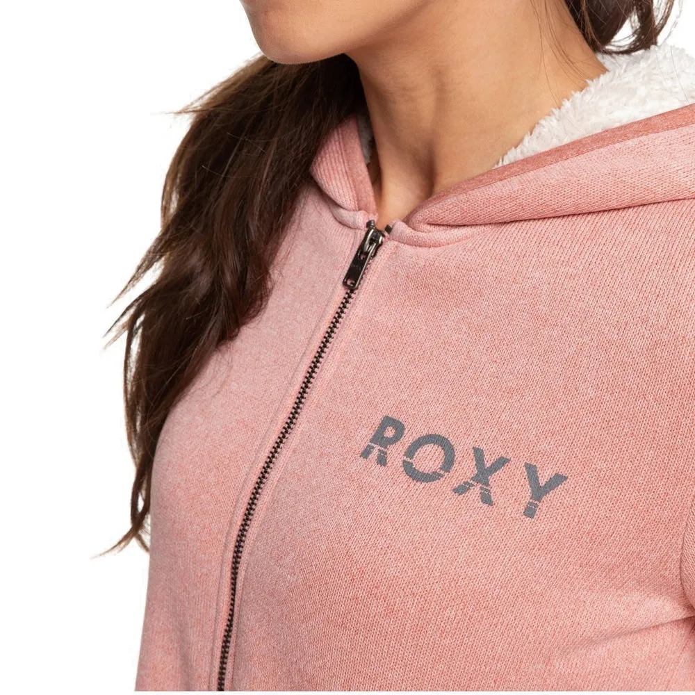 Roxy Slopes Fever A Sherpa Lined Zipped Hoodie