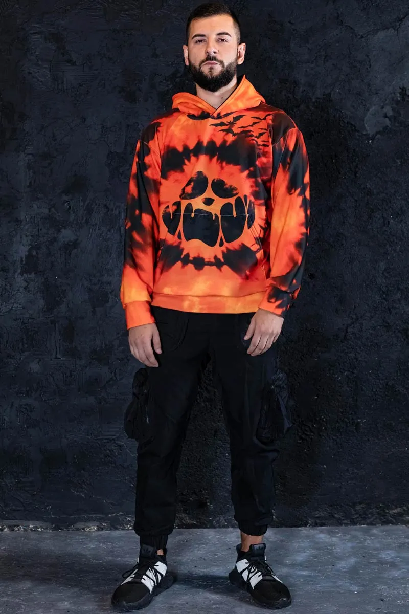 Tie Dye Pumpkin Men Hoodie