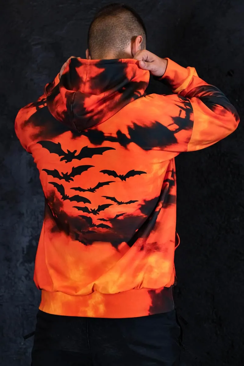 Tie Dye Pumpkin Men Hoodie