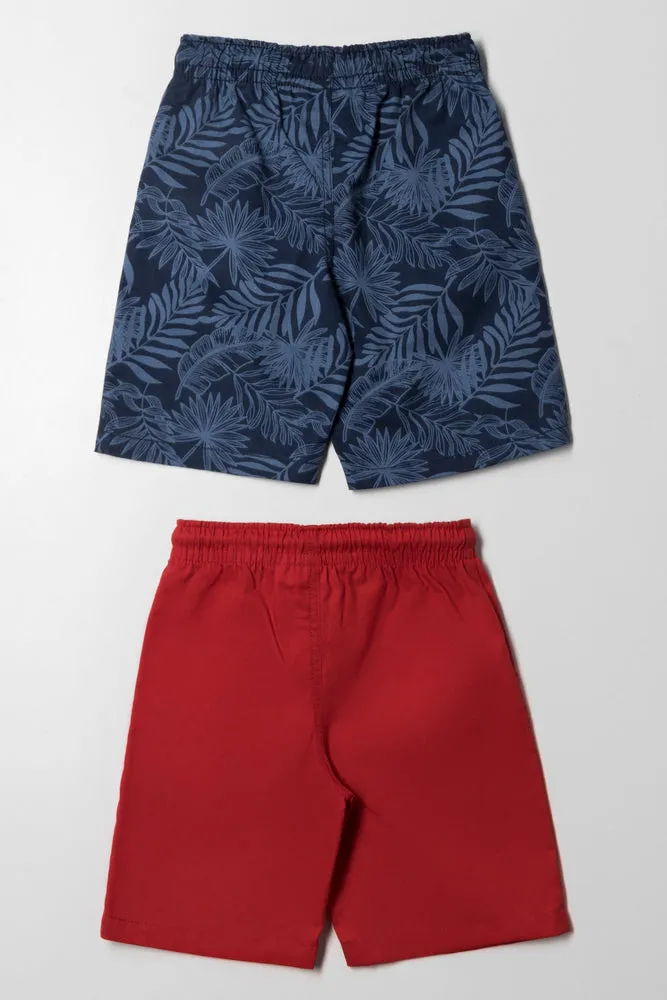 Versatile and chic, this 2-Pack Woven Shorts in Red and Navy is a summer must-have for everyday wear.

Product Information:

-2 Pack
-Woven Short
-Contrasting Colours
-100% Cotton