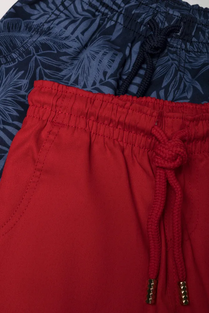 Versatile and chic, this 2-Pack Woven Shorts in Red and Navy is a summer must-have for everyday wear.

Product Information:

-2 Pack
-Woven Short
-Contrasting Colours
-100% Cotton